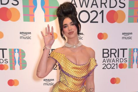 Dua Lipa Models “Best” Velvet Bikini With Friends