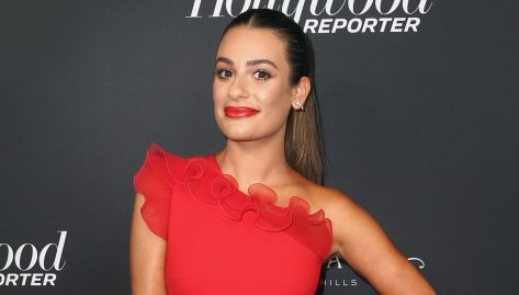 Lea Michele in Black Bikini Celebrates Summer’s End