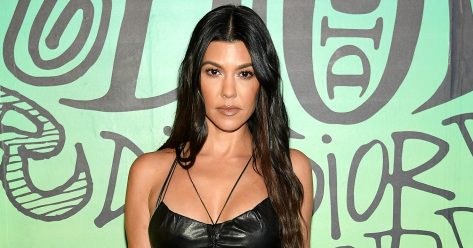 Kourtney Kardashian Flashes Flat Abs in Sports Bra Selfie