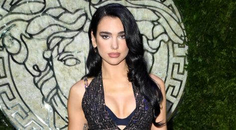 Dua Lipa in Sheer Dress Shows Off Flat Abs After Fashion Show 