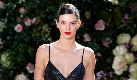 Kendall Jenner in Bathing Suit Wears Pink Cowboy Hat 