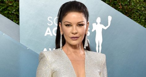 Catherine Zeta-Jones in Bathing Suit Says “Sun’s Out”