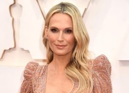 Molly Sims in Bathing Suit Stays "For the Rosé"