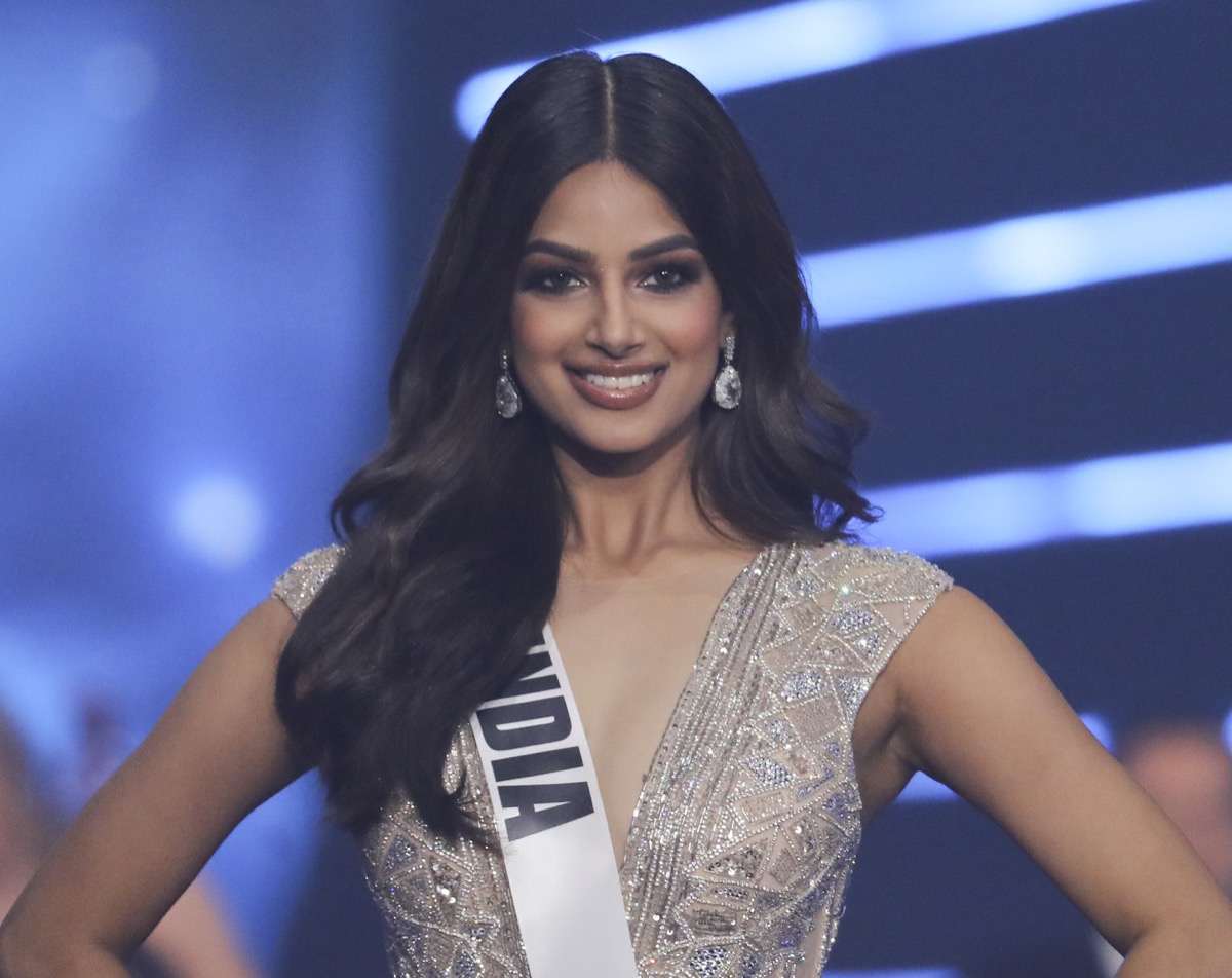 Miss Universe Harnaaz Sandhu In Bathing Suit Wins The Crown — Celebwell