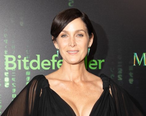 Carrie-Anne Moss Steams Up Matrix Premiere in Black Gown