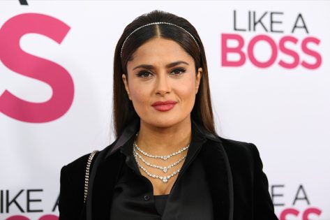 Salma Hayek in Bathing Suit Makes New “Resolutions”