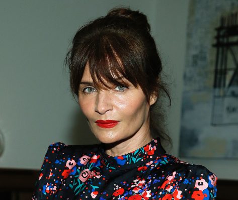 Helena Christensen in Bathing Suit is “Freezing”