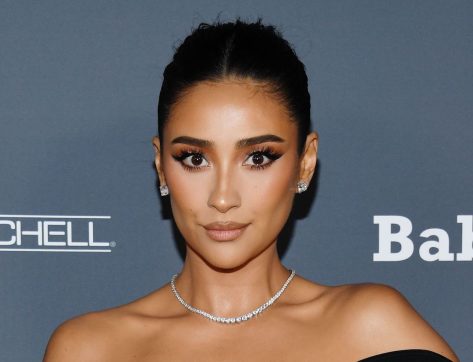 Shay Mitchell in Bathing Suit Says “No Petting” My Belly