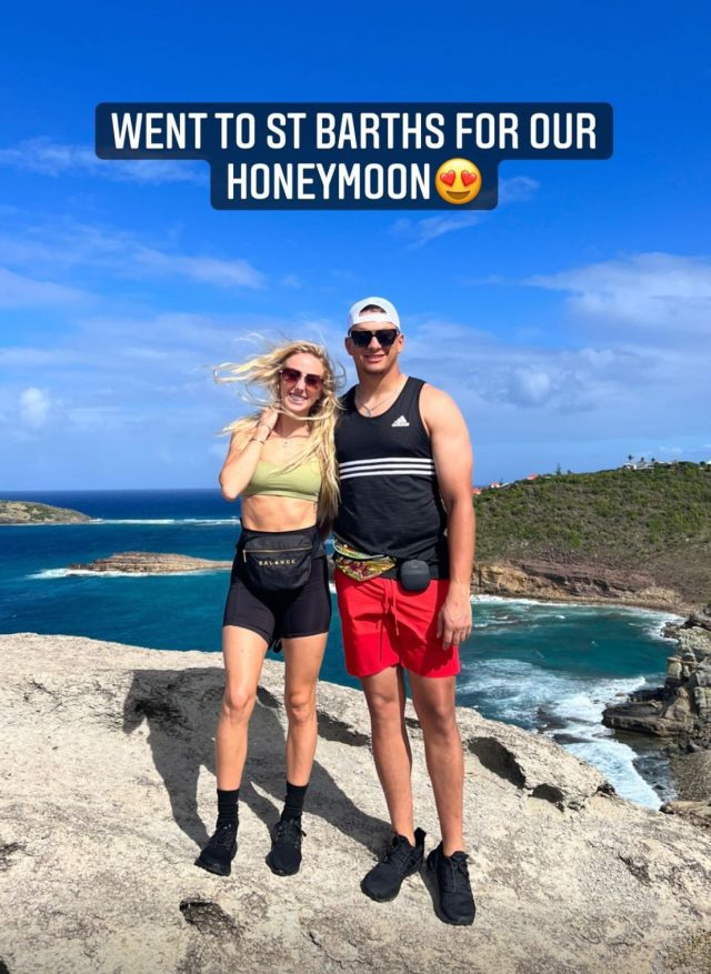 Patrick Mahomes Cuddles Fiancée Brittany Matthews in Romantic Photos