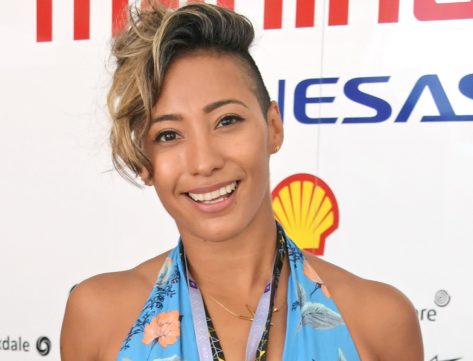 Karen Hauer in Bathing Suit Has a "Spa Day"