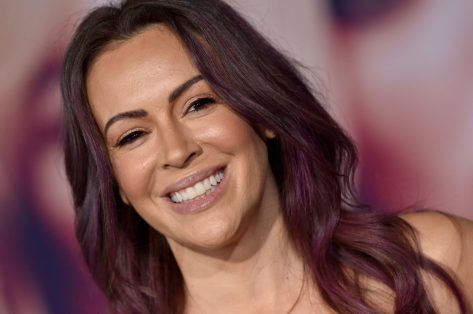 Alyssa Milano in Bathing Suit Takes “Cold Plunge”