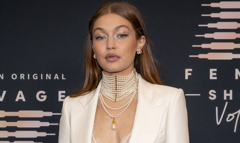 Gigi Hadid in Bathing Suit Says "Hi" From New York