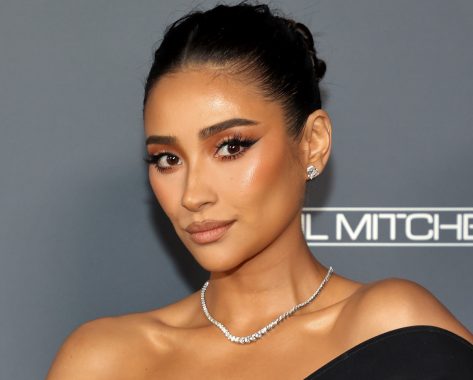 Shay Mitchell in Bathing Suit Says “Two Become One”