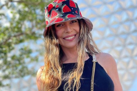 Mónica Ayos in Bathing Suit Top Says “Take Time”