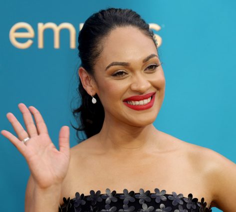 Cynthia Addai-Robinson in Bathing Suit Says "Raise a Toast" 