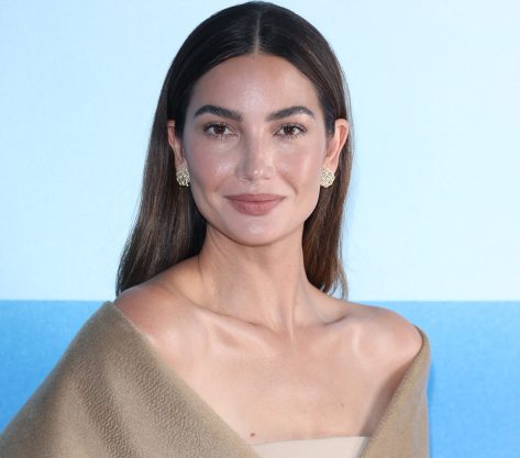 Lily Aldridge in Bathing Suit Says "Heart's Full"