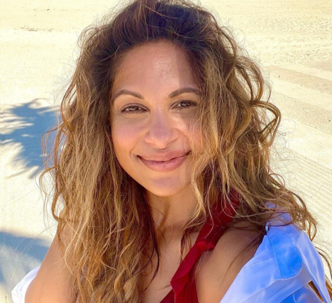 Sangita Patel in Bathing Suit Finds Some "Inner Peace"