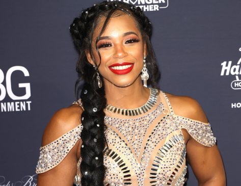 Bianca Belair in Bathing Suit Says “No Rest for the Best”