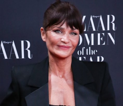 Helena Christensen in Bathing Suit Says "Perfect Day for a River Swim"