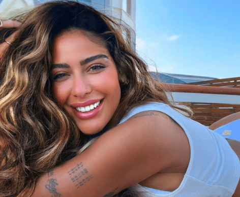 Rafaella Santos in Bathing Suit is a "Sunny Rainbow" 