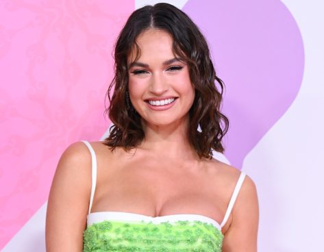 Lily James in Bathing Suit is on a "Magical Island"