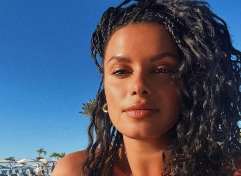 Joy Taylor in Bathing Suit Takes “Pit Stop in the Sunshine”