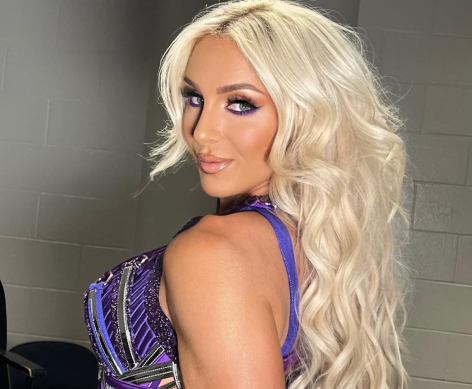 Charlotte Flair in Bathing Suit Says "Work Hard Play Hard"