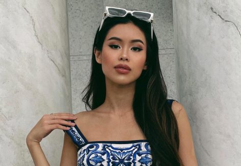 Tiên Nguyễn in Bathing Suit is at “the Beach Today”
