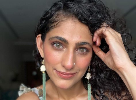 Kubbra Sait in Bathing Suit Has “Good Vibes”