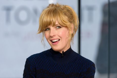 NEW YORK, NY - APRIL 22: Actress Kelly Reilly visits 'Extra' at their New York studios at H&M in Times Square on April 22, 2014 in New York City. (Photo by D Dipasupil/Getty Images for Extra)