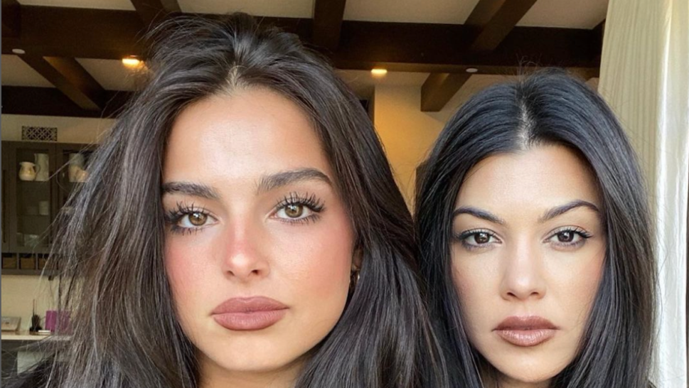 Addison Rae and Kourtney Kardashian in Bathing Suits are