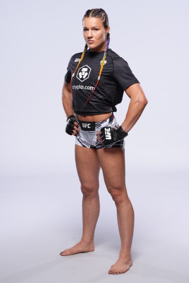 LAS VEGAS, NEVADA - JUNE 01: Felice Herrig poses for a portrait during a UFC photo session on June 1, 2022 in Las Vegas, Nevada. (Photo by Jeff Bottari/Zuffa LLC)