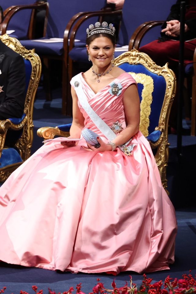 STOCKHOLM, SWEDEN - DECEMBER 10: Crown Princess Victoria of Sweden attends the Nobel Prize Awards Ceremony at Stockholm Concert Hall on December 10, 2022 in Stockholm, Sweden. (Photo by Pascal Le Segretain/Getty Images)