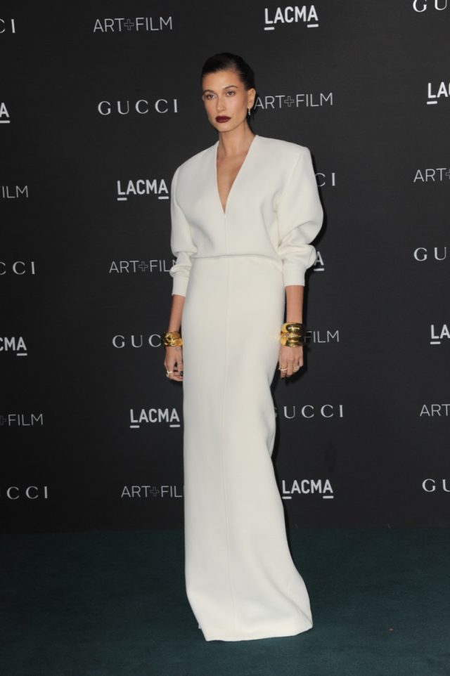 Hailey Bieber at the 10th Annual LACMA ART+FILM GALA Presented By Gucci held at the LACMA in Los Angeles, USA on November 6, 2021.