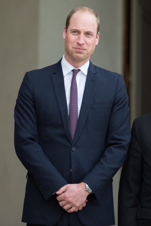 Paris, FRANCE - March 16, 2017 : Prince William, Duke of Cambridge at the Elysee Palace with his wife the Duchess of Cambidge to speak with the French President.