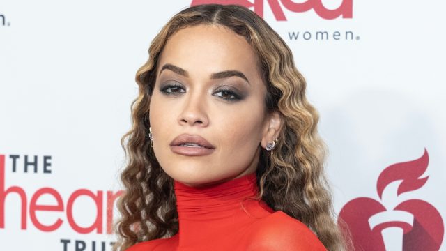 Rita,Ora,Wearing,Dress,By,Georges,Hobeika,Attends,American,Heart