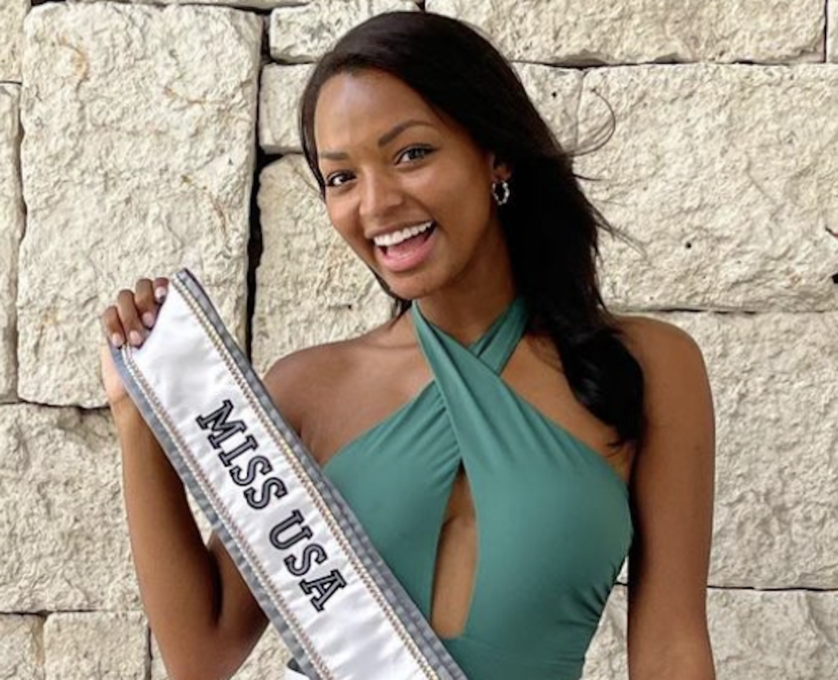 Former Miss USA Asya Branch Shares Swimsuit Photo From Pageant Victory