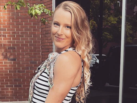Pole Vaulter Sandi Morris in Swimsuit Has “Nature’s Ice Bath” in Italy