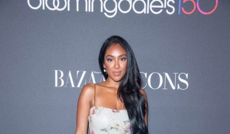 Tayshia Adams In Two-Piece Poses With Shakira At MetLife