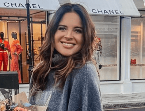 Binky Felstead Shares Swimsuit Photo Jumping Into Pool