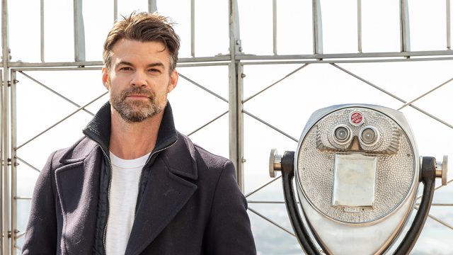 September 27, 2021: Empire State Building hosts actor Daniel Gillies in advance of 'Coming Home In The Dark' movie premiere