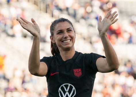 Alex Morgan Wears Workout Shirt For Weight-Training Routine