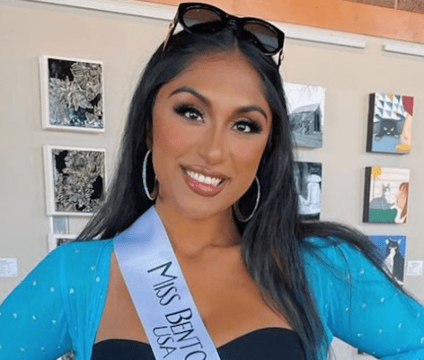 Miss Oregon Manju Bangalore Shares Swimsuit Photo as "Swim Model"