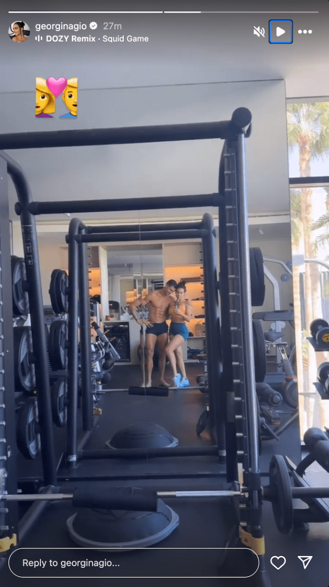 Georgina Rodríguez in Two-Piece Workout Gear Shares Gym Selfie With  Shirtless Cristiano Ronaldo — Celebwell