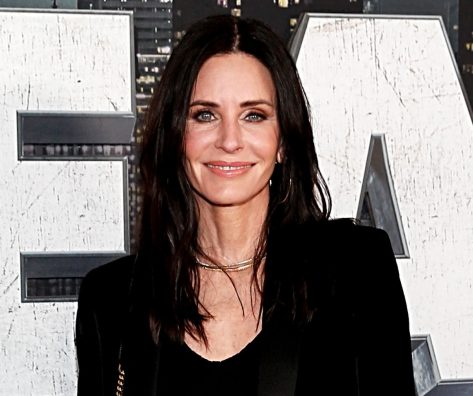 Courteney Cox in Black Workout Gear Plays Tennis To No Doubt Song