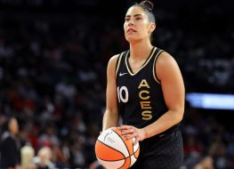 WNBA Star Kelsey Plum In Aces Jersey Shares Low-Impact Workout
