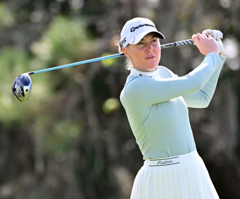 Charley Hull in Workout Gear Does "Diagnostic Testing With Force Plates"