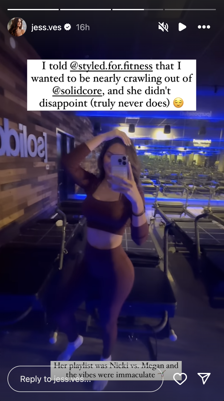 Love is Blind's Jessica Vestal in Two-Piece Workout Gear Does Solidcore
