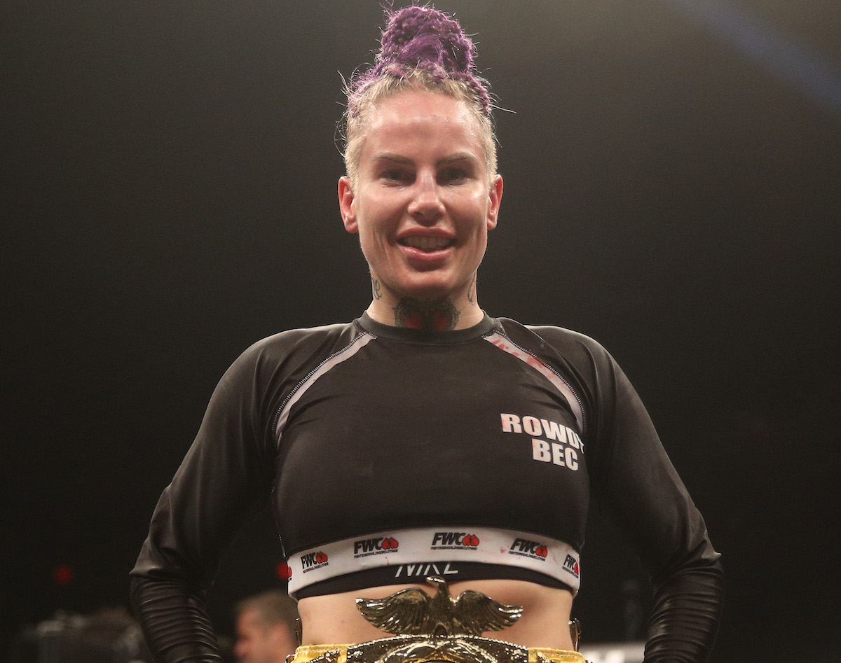 MMA Star “Rowdy” Bec Rawlings In Workout Gear Says “Nailed It”