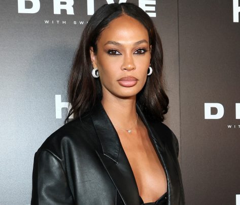 Joan Smalls in Two-Piece Workout Gear Says "Let's Get It"